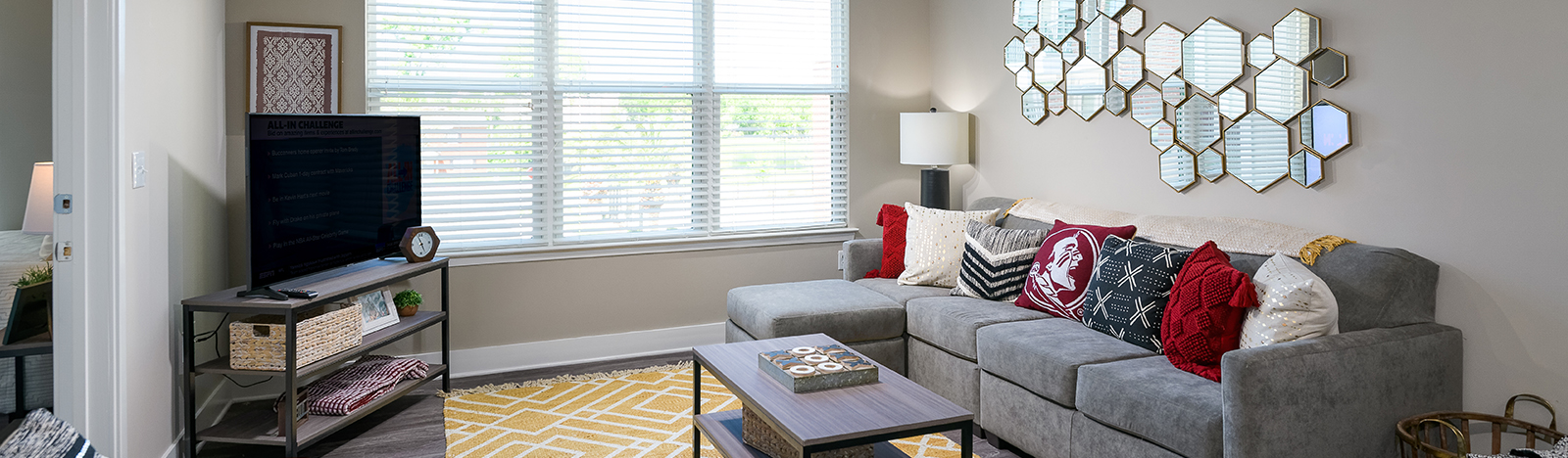 Furnished apartment living room